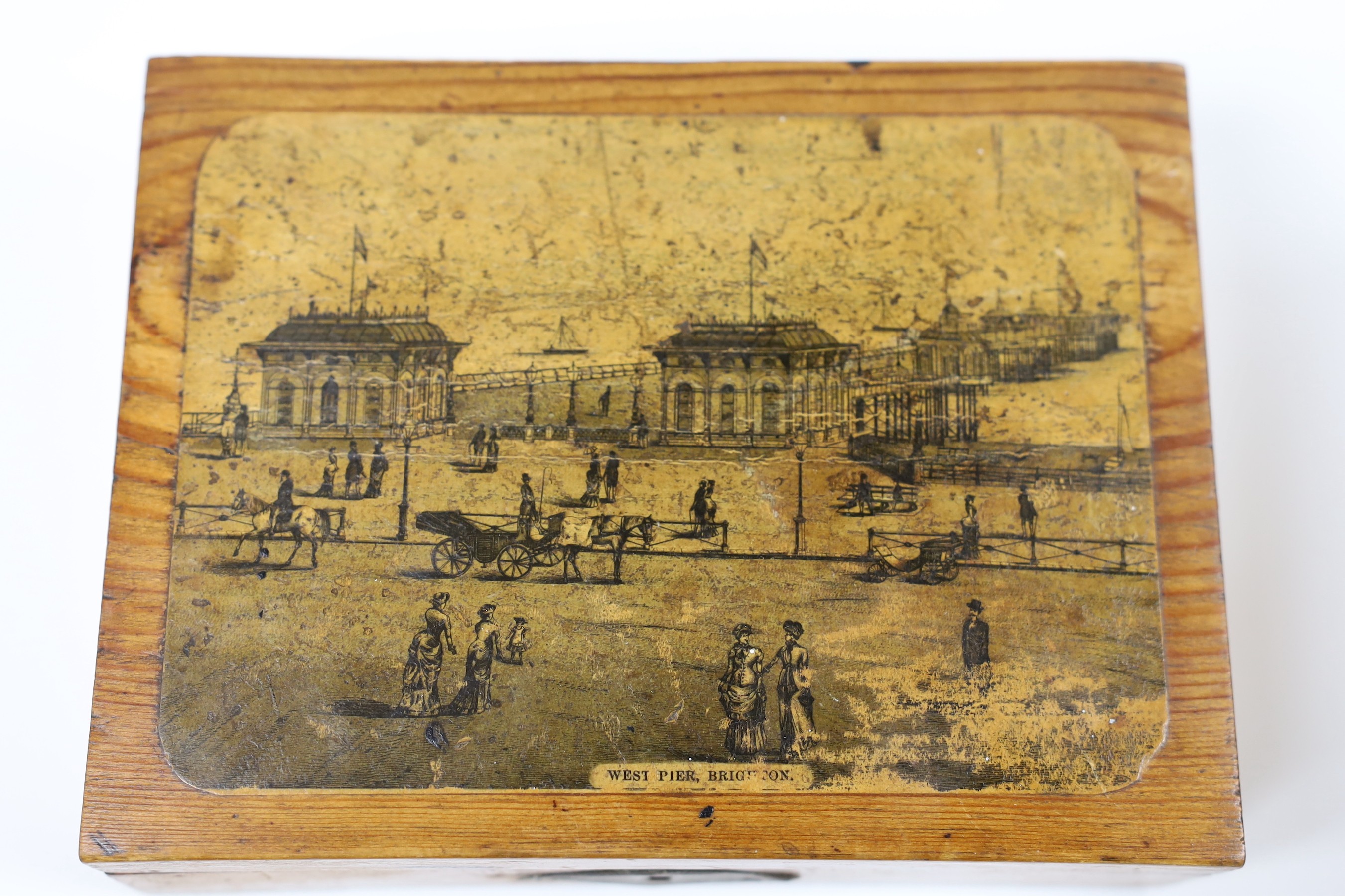 Two early 19th century boxes - Brighton and a smaller similar box